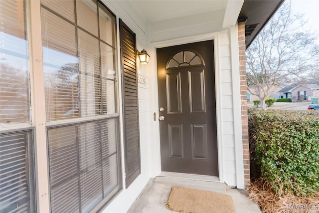 view of doorway to property