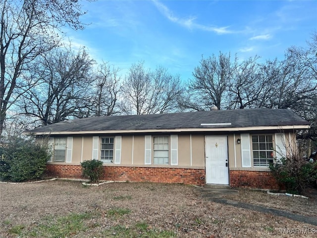 view of single story home