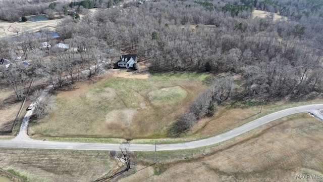 bird's eye view featuring a rural view