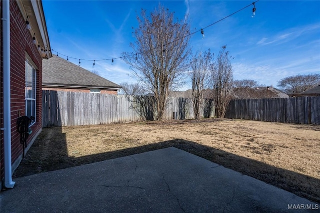 view of yard with a patio area