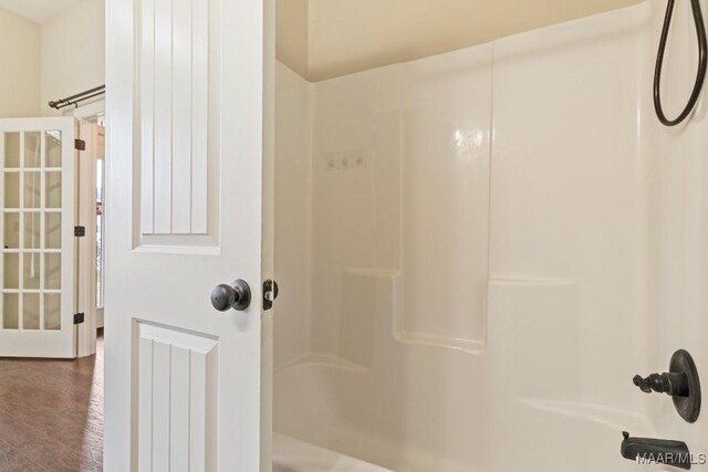 bathroom featuring walk in shower