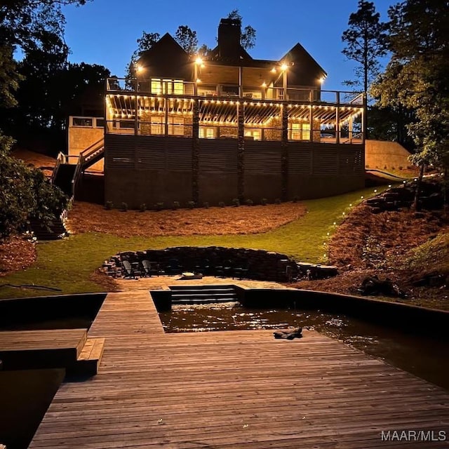 dock area featuring a deck