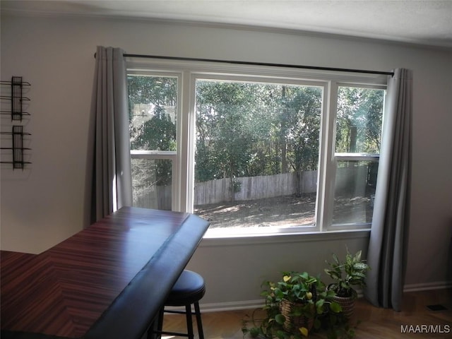 dining space featuring plenty of natural light