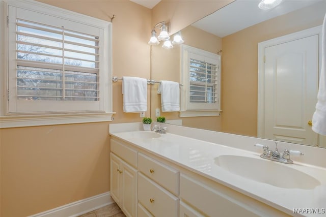 bathroom featuring vanity