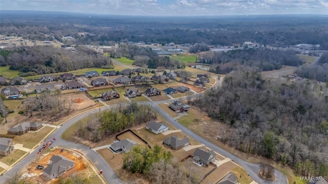 bird's eye view with a residential view