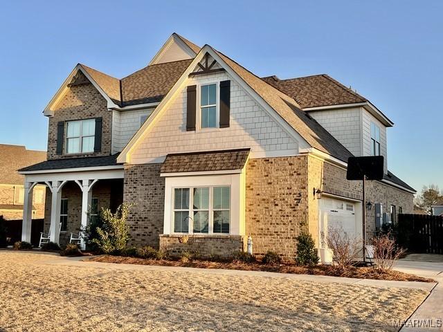 craftsman-style house with a garage