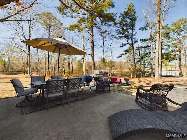 view of patio / terrace featuring grilling area