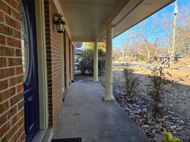 view of patio / terrace with a porch