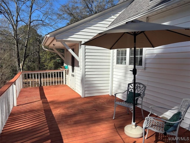 view of wooden deck