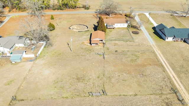 bird's eye view with a rural view