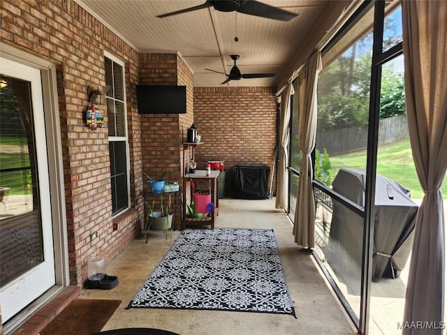 view of sunroom / solarium