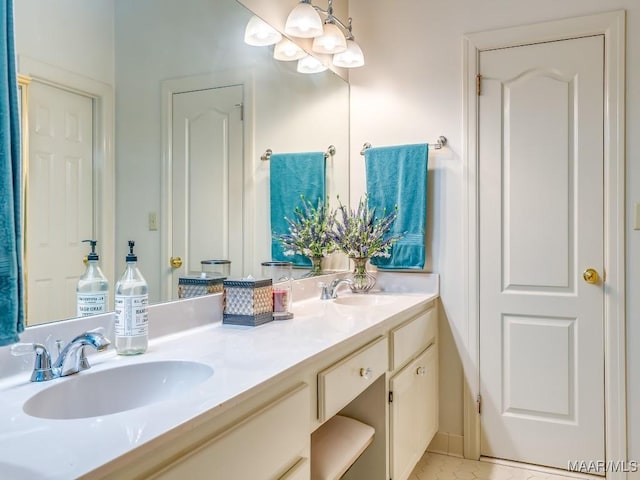 bathroom with vanity