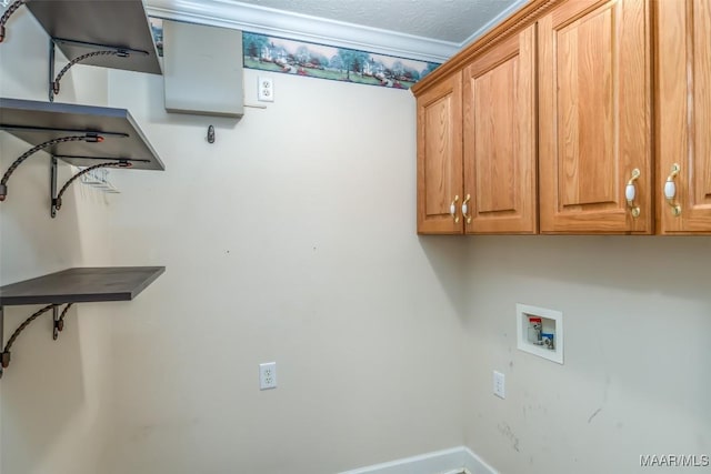 laundry room with cabinets and hookup for a washing machine