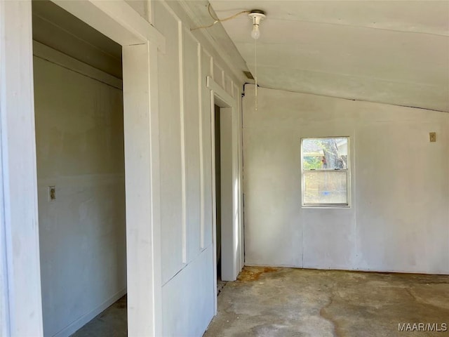 interior space with concrete floors