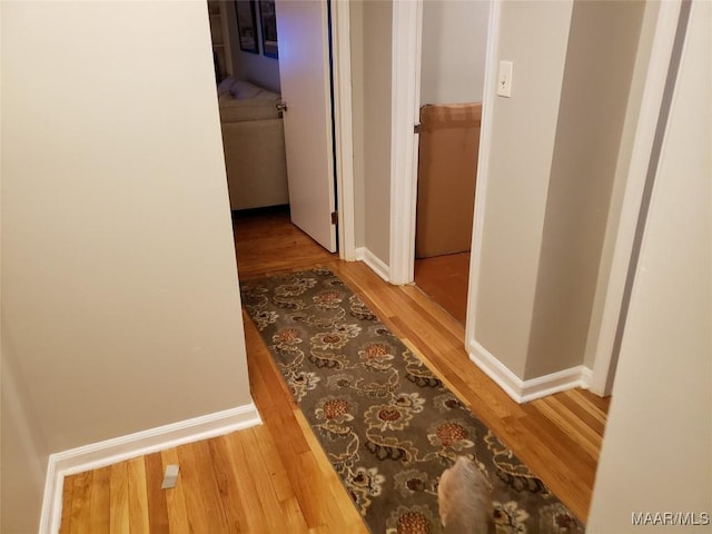 hall featuring hardwood / wood-style floors