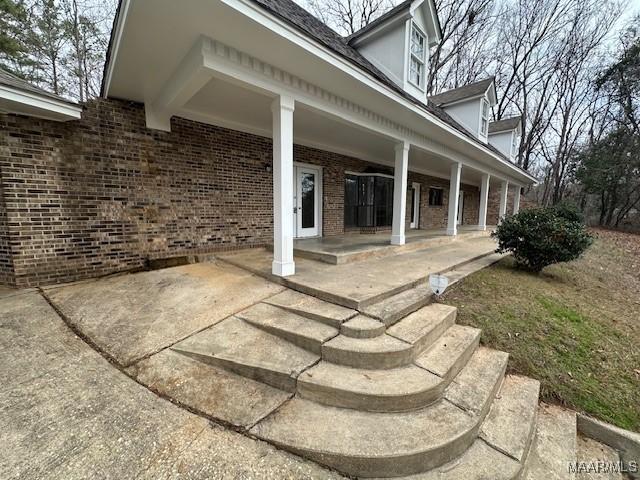 view of patio with covered porch