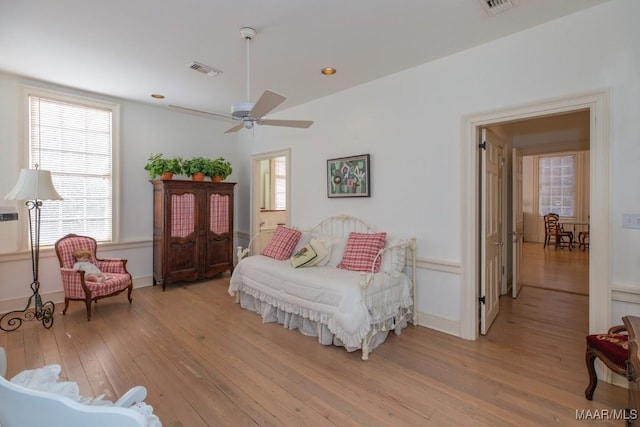 bedroom featuring light hardwood / wood-style flooring