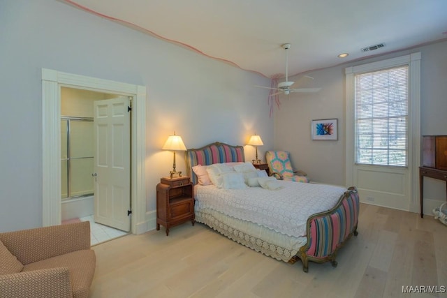 bedroom featuring light hardwood / wood-style flooring