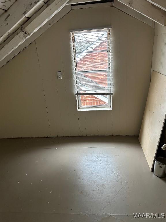 bonus room with lofted ceiling