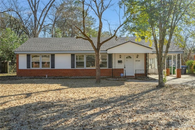 view of ranch-style home