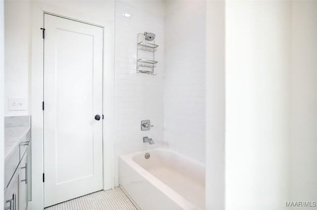 full bathroom with shower / bathing tub combination and vanity