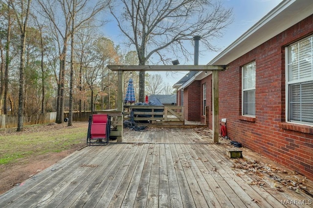 view of wooden terrace