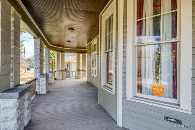 view of wooden deck