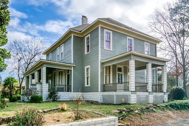 view of front of home featuring a porch