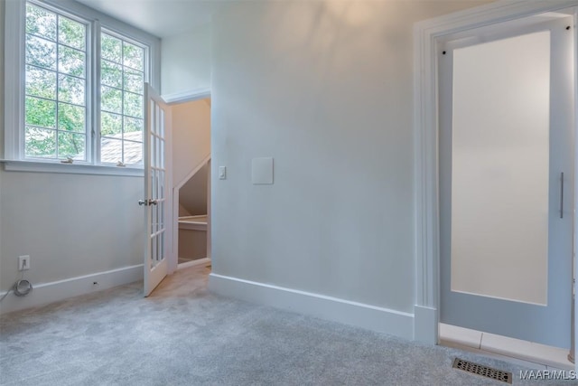 view of carpeted empty room