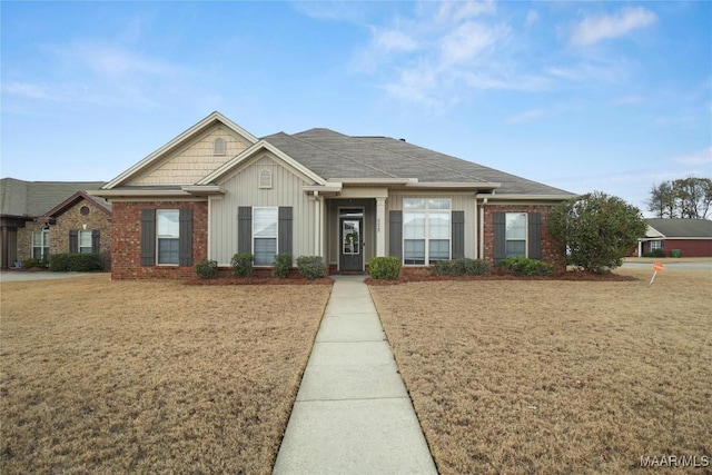 view of front of home with a front yard