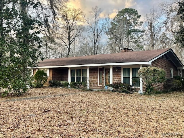 view of ranch-style home