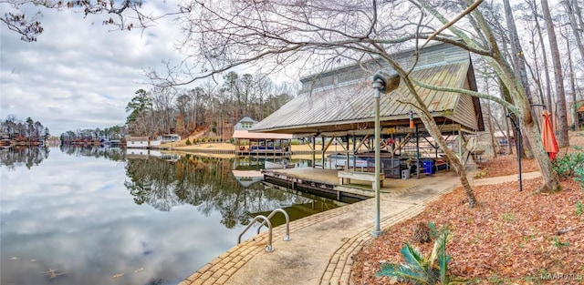 120 Willow Ln, Wetumpka, AL 36092 - dock area featuring a water view and boat lift