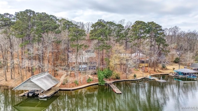 exterior space featuring a water view