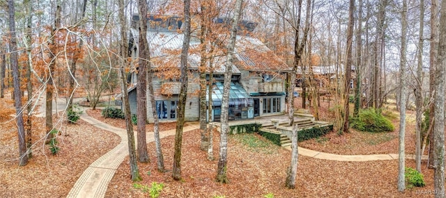 120 Willow Ln, Wetumpka, AL 36092 - rear view of house featuring french doors