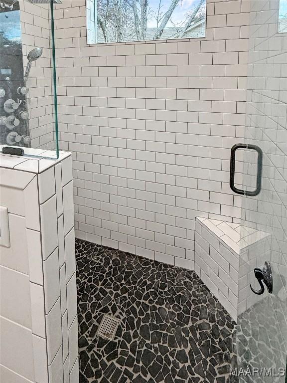 bathroom with walk in shower