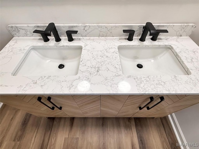 room details with vanity