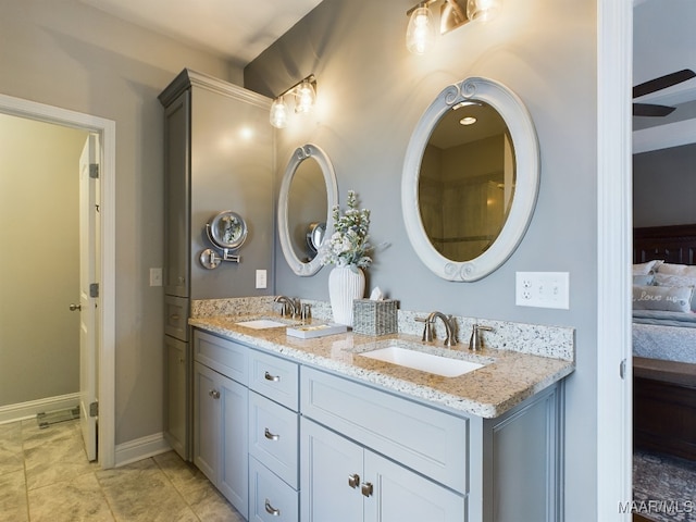 bathroom with vanity