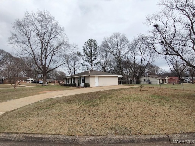 view of home's exterior with a lawn