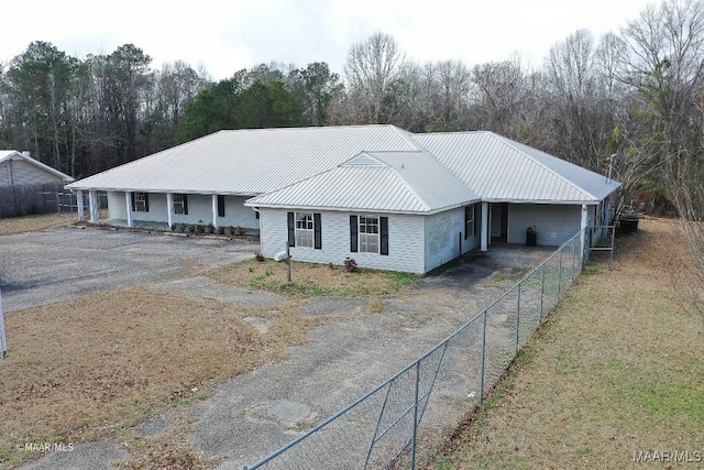 view of ranch-style home