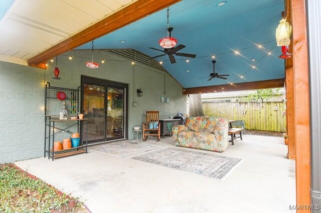 2516 Jasmine Rd, Montgomery, AL 36111 - view of patio with ceiling fan