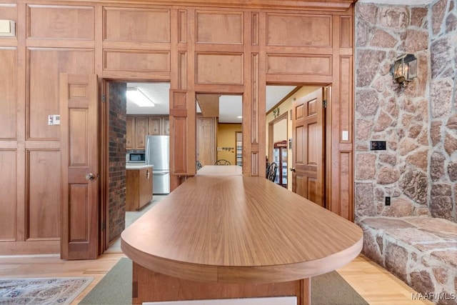 dining area featuring light hardwood / wood-style flooring