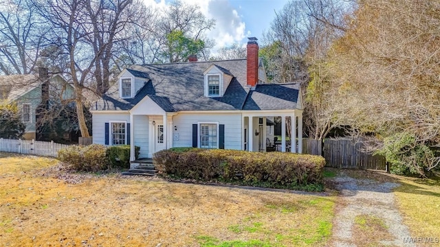 view of cape cod house