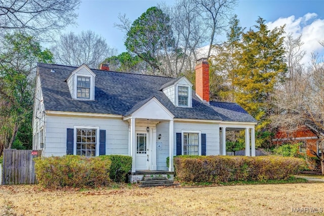 view of cape cod home