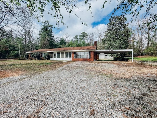 view of ranch-style home