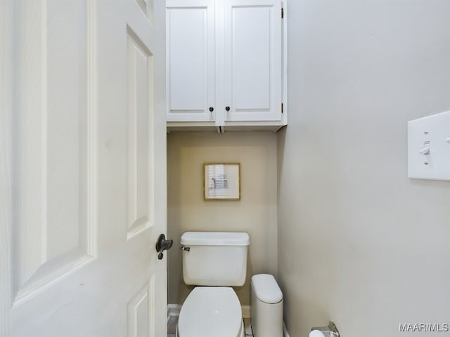 bathroom featuring toilet