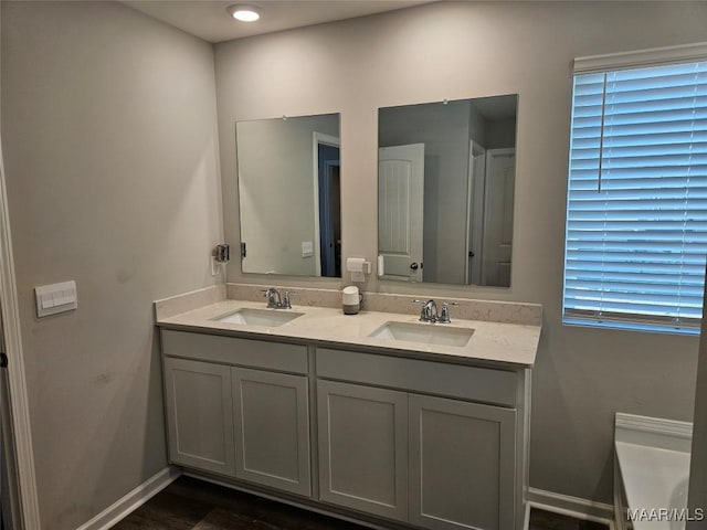 bathroom with vanity