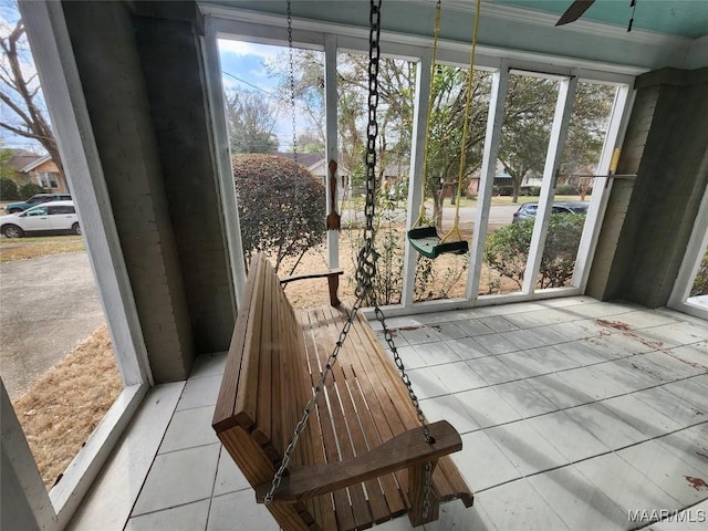 view of sunroom