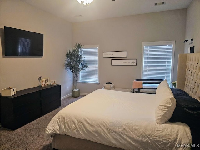 view of carpeted bedroom