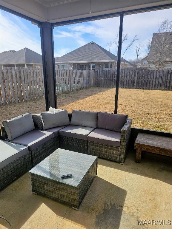 view of patio featuring outdoor lounge area