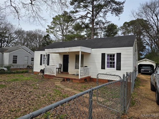 view of front of property with covered porch